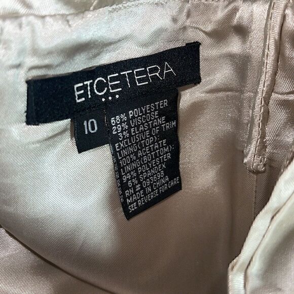Etcetera Dress Womens size 10 sleeveless satin corset sequin sheath Midi party - Picture 5 of 7